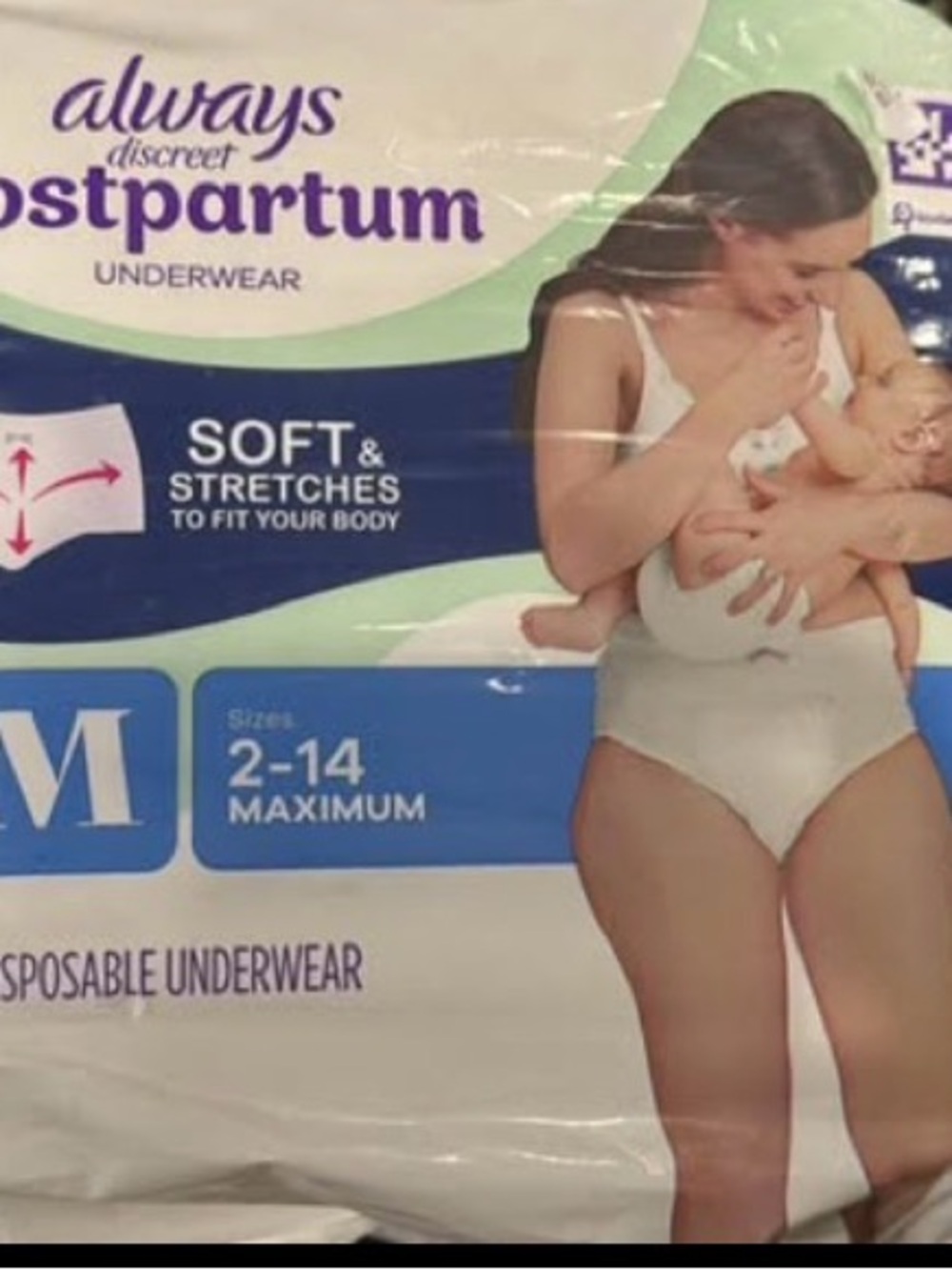 Always Postpartum Maximum Protection Disposable Underwear - White